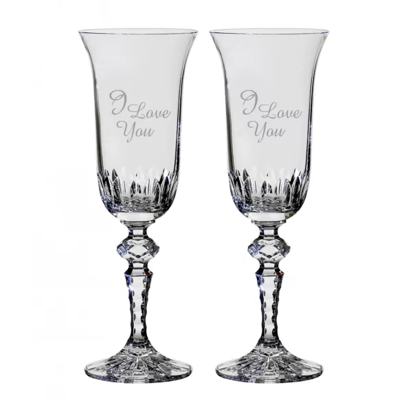 Other Goods * Kristály Romantikus kristály pezsgős pohár 3 (2 db) (LSZO17060)