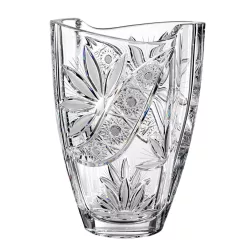 Liliom * Kristály Hordó váza 23 cm (Smi17567)